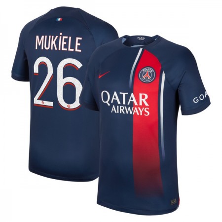 Virallinen pelipaita Paris Saint-Germain 2023-24 Mukiele 26 Koti Lyhythihainen - Miesten